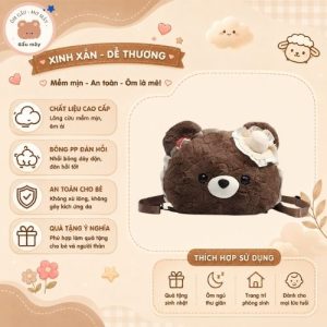 Balo gấu bông siêu mềm mịn