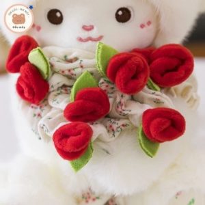 Gấu bông cừu ôm mũ bó hoa