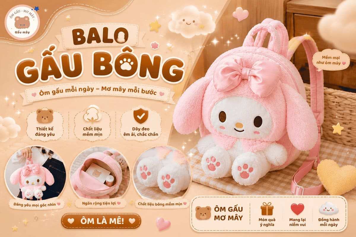 Danh mục balo gấu bông